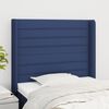 vidaXL T&ecirc;te de lit avec oreilles Bleu 83x16x118/128 cm Tissu