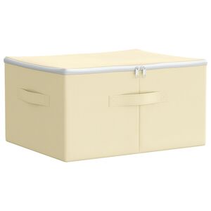 vidaXL Bo&icirc;te de rangement Tissu intiss&eacute; 43 x 34 x 23 cm 33,6 L Cr&egrave;me