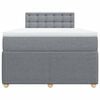 vidaXL Sommier &agrave; lattes de lit avec matelas Gris clair 120x200cm Tissu