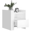 vidaXL Table de chevet blanc 45x50x50 cm bois d&rsquo;ing&eacute;nierie