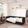 vidaXL Lit avec matelas et USB Noir Tissu 90x200 cm