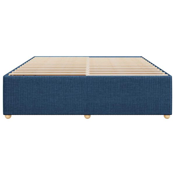 vidaXL Cadre de lit sans matelas bleu 180x200 cm tissu