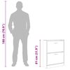 vidaXL Armoire &agrave; chaussures Sonoma gris 63x24x81 cm Bois d'ing&eacute;nierie