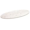 vidaXL Dessus de table blanc 110x55x2,5 cm bois de pin massif ovale
