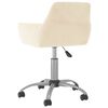 vidaXL Chaise pivotante de salle &agrave; manger Cr&egrave;me Velours