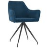 vidaXL Chaises &agrave; manger lot de 2 Bleu Velours