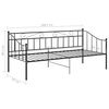 vidaXL Cadre de canapé-lit sans matelas noir métal 90x200 cm