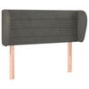 vidaXL T&ecirc;te de lit avec oreilles Gris fonc&eacute; 83x23x78/88 cm Velours