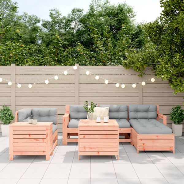 vidaXL Salon de jardin 7 pcs bois massif sapin de douglas