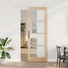 vidaXL Porte coulissante Marron 83 x 232 cm