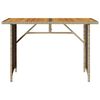 vidaXL Table de jardin avec dessus en bois noir 110x68x70 cm rotin