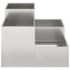 vidaXL Cache-pot de jardin Argent 80 x 80 x 60 cm Acier inoxydable