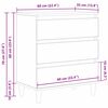 vidaXL Buffet avec tiroir Ch&ecirc;ne noir 60 x 35 x 70 cm Bois d'ing&eacute;nierie