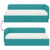 vidaXL Cadre de lit d'angle avec matelas Turquoise 90 x 200 cm Velours