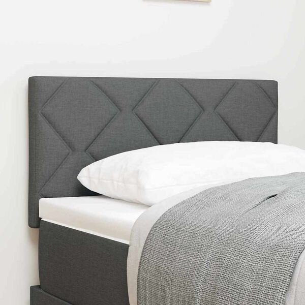 vidaXL T&ecirc;te de lit Gris 80 cm tissu