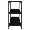 vidaXL Biblioth&egrave;que Noir 80x33x70,5 cm Bois d'ing&eacute;nierie et acier