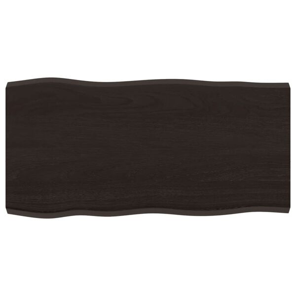 vidaXL Dessus de table bois massif trait&eacute; bordure assortie