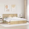 vidaXL Cadre de lit Sonoma 200 x 200 cm Bois de pin massif