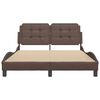 vidaXL Cadre de lit sans matelas Zadar marron 140x200 cm similicuir