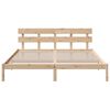 vidaXL Cadre de lit Marron 200 x 200 cm Bois de pin massif