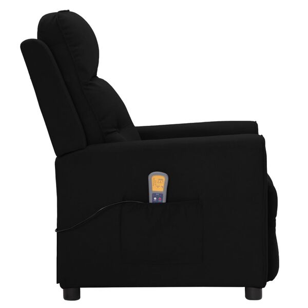 vidaXL Fauteuil de massage Noir Tissu