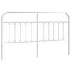 vidaXL T&ecirc;te de lit de remplacement m&eacute;tal blanc 180 cm