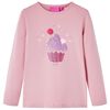T-shirt enfants &agrave; manches longues rose clair 140
