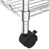 vidaXL &Eacute;tag&egrave;re de rangement 5 niveaux roues 75x35x155 cm Chrome 250 kg