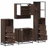 vidaXL Ensemble de meubles de salle de bain 4 pcs chêne marron