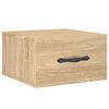 vidaXL Tables de chevet murales 2 pcs ch&ecirc;ne sonoma 35x35x20 cm