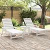 vidaXL Mobilier de jardin lounge 2 pcs Blanc 53 x 195.5 x 30cm