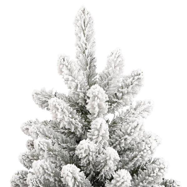vidaXL Sapin de No&euml;l artificiel &agrave; charni&egrave;res avec neige floqu&eacute;e 240 cm