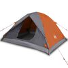 vidaXL Tente de camping &agrave; d&ocirc;me 3 personnes orange imperm&eacute;able