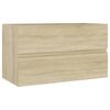 vidaXL Meubles de salle de bain ch&ecirc;ne sonoma bois d'ing&eacute;nierie