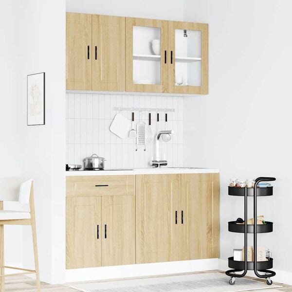 vidaXL Ensemble de 4 meubles de cuisine "Porto" en ch&ecirc;ne Sonoma