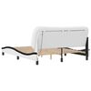 vidaXL Cadre de lit sans matelas Hvar blanc et noir 160x200 cm similicuir