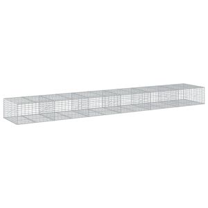 vidaXL Panier gabion avec couvercle 600x100x50 cm fer galvanis&eacute;