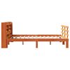 vidaXL Cadre de lit et t&ecirc;te de lit sans matelas cire marron 150x200 cm
