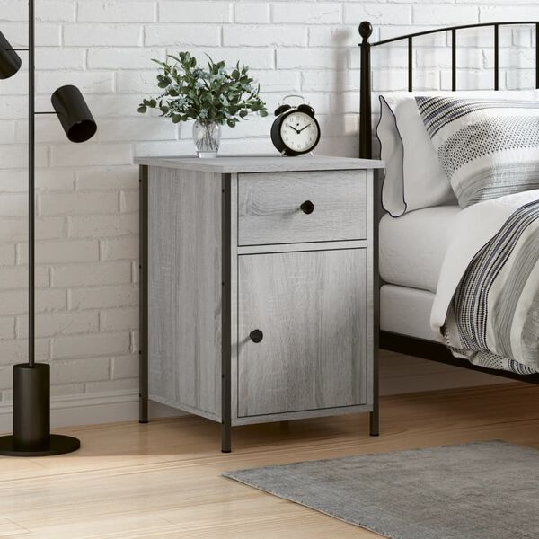 vidaXL Table de chevet sonoma gris 40x42x60 cm bois d'ing&eacute;nierie