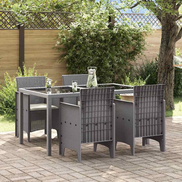 vidaXL Chaise de jardin 4 pcs Gris clair 53 x 49 x 85 cm Polypropyl&egrave;ne