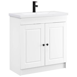 vidaXL Ensemble de mobilier de salle de bain Blanc 78,5 x 37,5 x 81 cm