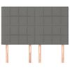 vidaXL T&ecirc;te de lit Gris fonc&eacute; 144 x 5 x 118/128 cm Tissu