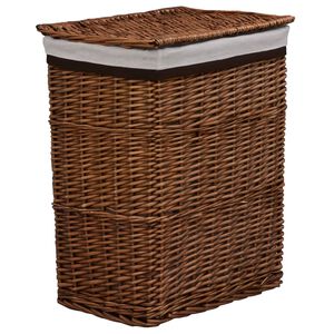 vidaXL Panier &agrave; linge Marron Saule