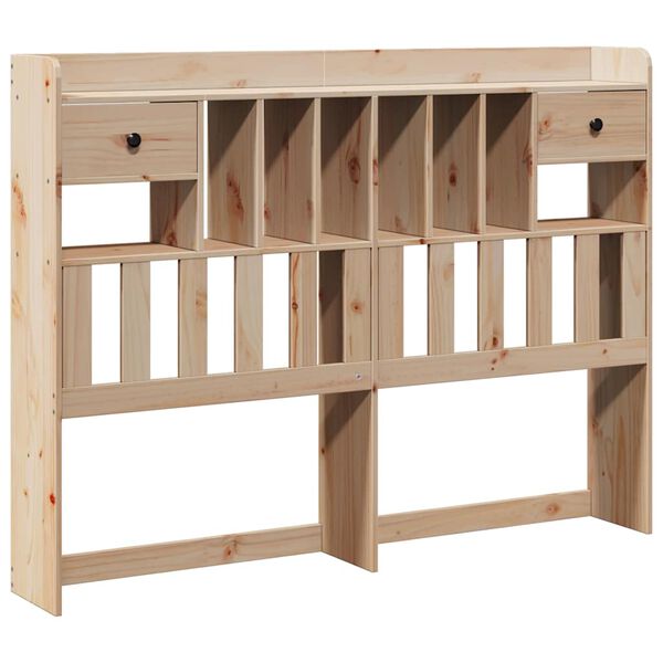 vidaXL T&ecirc;te de lit avec rangement 150 cm bois massif de pin