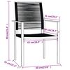 vidaXL Ensemble &agrave; manger de jardin 3 pcs Noir