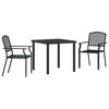 vidaXL Ensemble de salle &agrave; manger pour jardin 3 pcs Anthracite