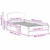 vidaXL Cadre de lit avec t&ecirc;te de lit Brun cire 75 x 190 cm Pin massif