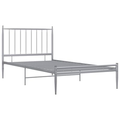 vidaXL Cadre de lit sans matelas gris métal 100x200 cm