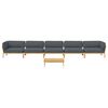 vidaXL Ensemble de Canap&eacute;s Uni 6 pcs Anthracite Bois d'Acacia Massif
