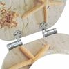 vidaXL Si&egrave;ge de toilette Jaune et blanc 44 x 38 cm Panneau MDF